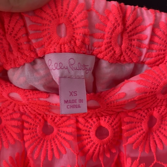 Lilly Pulitzer Neon Pink Eyelet Skirt - Picture 2 of 4